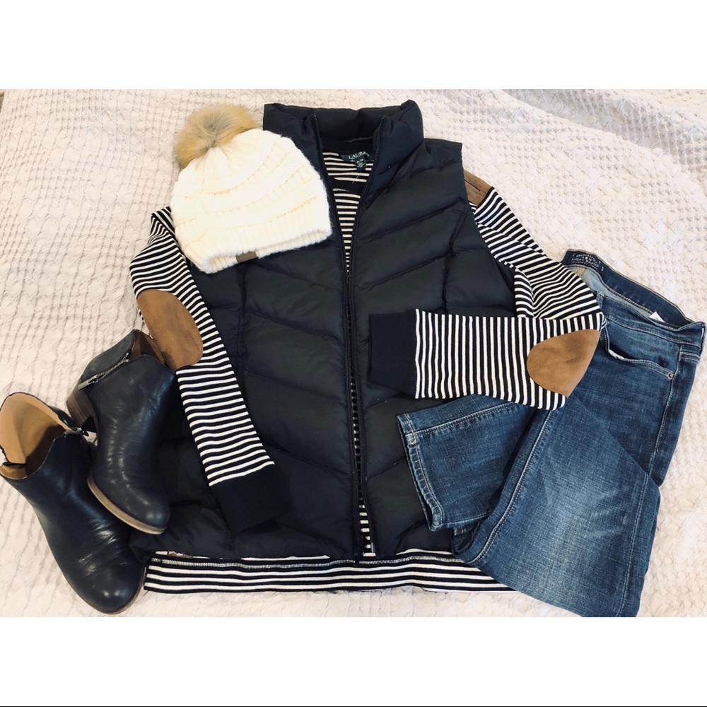 Ralph Lauren black &white stripe tee